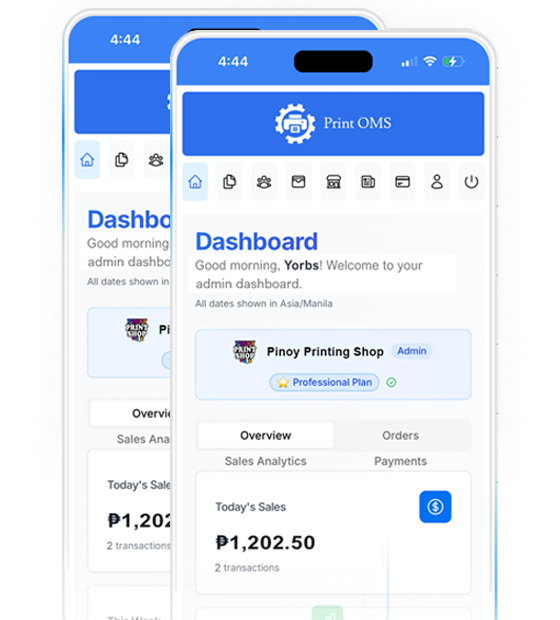 Print Shop Management Dashboard